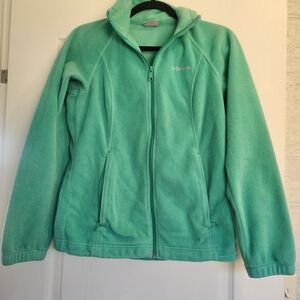 Columbia Green Fleece Jacket Size S Euc